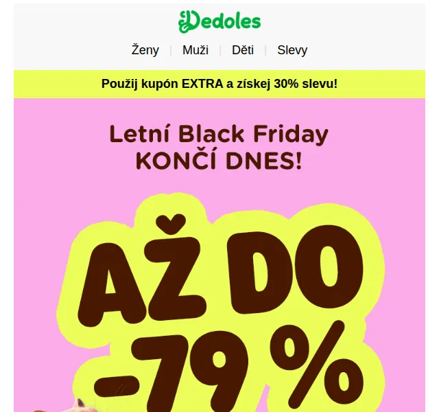 Dedoles.cz: Letní Black Friday slevy až 79 % – červenec 2026 | Nuslet.cz