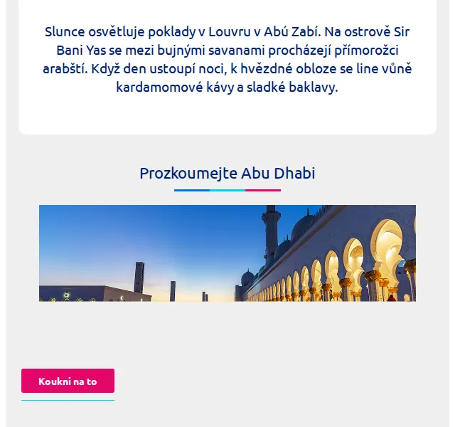 eSky: Dovolená v Abú Zabí – červenec 2026 | Nuslet.cz
