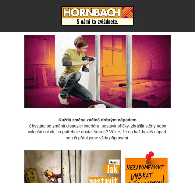 HORNBACH: sleva na sádrokarton Knauf – červenec 2026 | Nuslet.cz