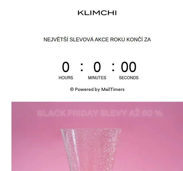 KLIMCHI: sleva až 60 % na sklo – Black Friday – červen 2026 | Nuslet.cz
