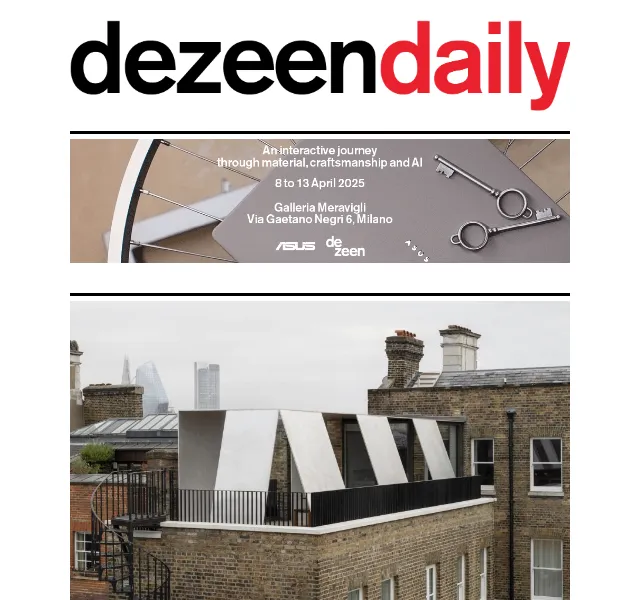 Dezeen Daily: Novinky z architektury a designu – červenec 2026 | Nuslet.cz