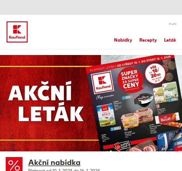 Kaufland: Tatra máslo 250 g za 38,90 Kč – červen 2026 | Nuslet.cz