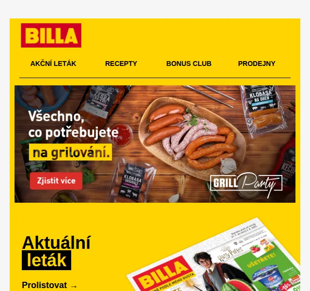 Billa: Hello džus 1 l za 22,90 Kč a Babiččina volba mouka 1 kg za 24,90 – červen 2026 | Nuslet.cz