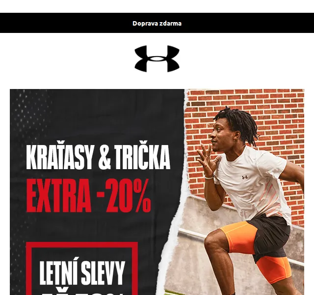 Under Armour: Extra -20 % na trička a kraťasy – červen 2026 | Nuslet.cz