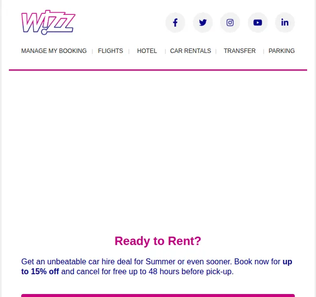 Wizz Air: Sleva až 15 % na půjčení auta – červenec 2026 | Nuslet.cz