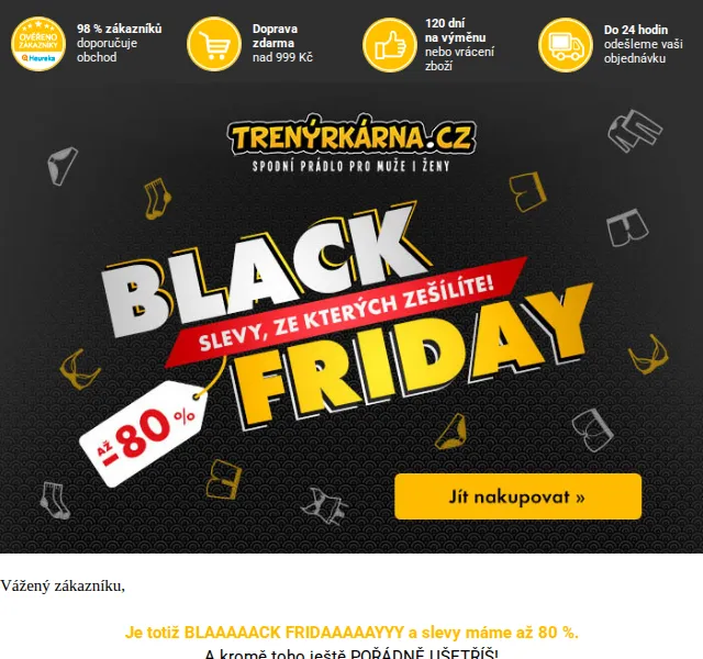 Lukáš z Trenýrkárna.cz: Black Friday až 80 % sleva – červen 2026 | Nuslet.cz