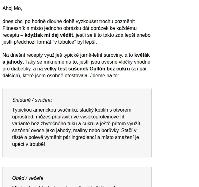 BAJOLA ✌ Fit bez diet: Fit recepty z jahod a květáku – červenec 2026 | Nuslet.cz