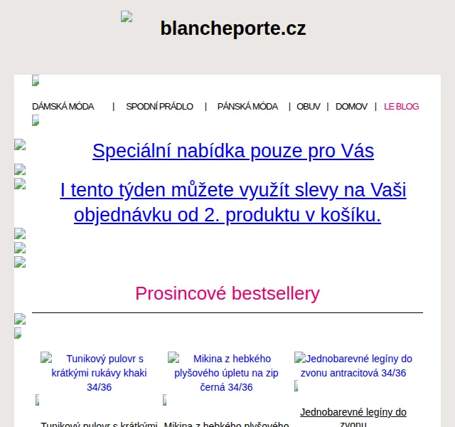 Blancheporte: Pokračujeme na vlně 40% slevy – červen 2026 | Nuslet.cz