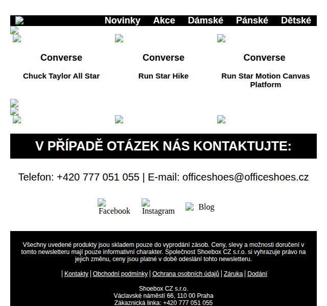 Office Shoes: Converse boty a tenisky – červen 2026 | Nuslet.cz
