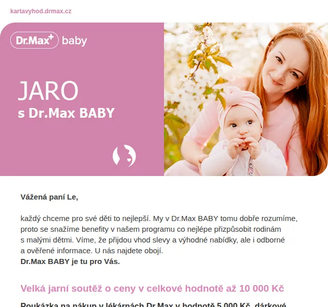 Dr.Max BABY: Jarní soutěž o 10 000 Kč a akce na Uriage Bébé – červen 2026 | Nuslet.cz