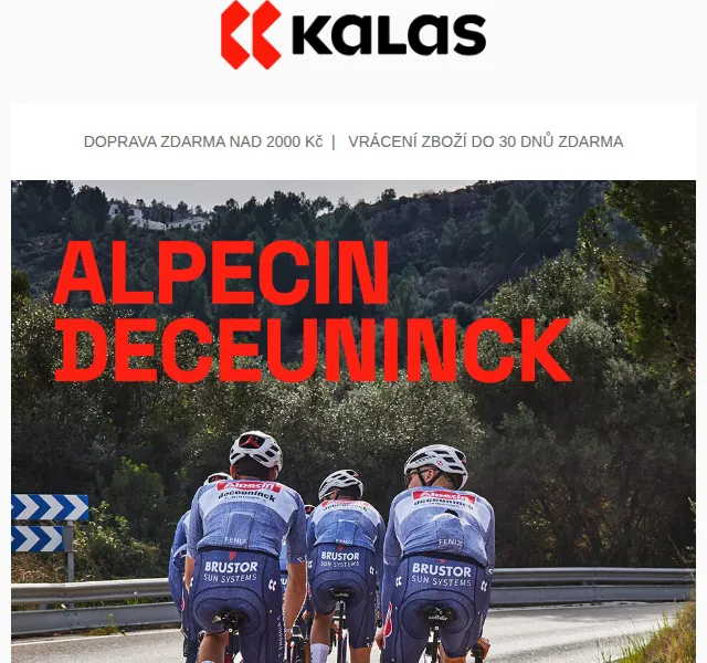 KALAS Sportswear: Džínový design týmu Alpecin-Deceuninck – červenec 2026 | Nuslet.cz