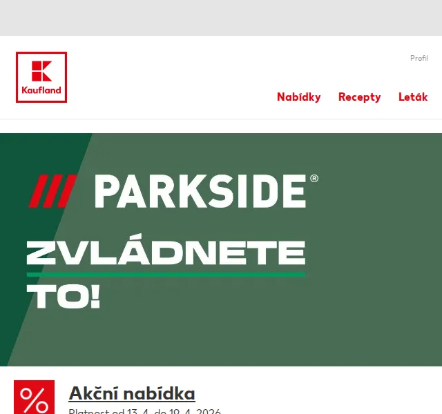 Kaufland: Parkside nářadí a zahrada – duben 2026 | Nuslet.cz