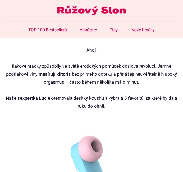RuzovySlon.cz: Tlakové hračky se slevou až 35 % – srpen 2026