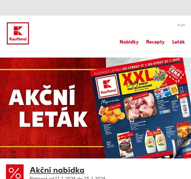 Kaufland: Jar 2×1,35 l za 129,90 Kč – červenec 2026 | Nuslet.cz
