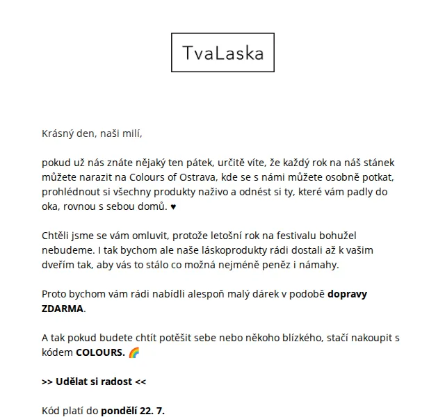 Niki a Ctirad z TvaLaska: Doprava zdarma s kódem – červenec 2026 | Nuslet.cz