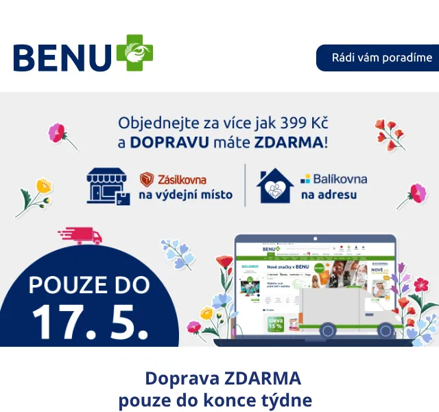 BENU E-shop: Doprava zdarma do neděle – květen 2026