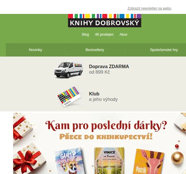 KnihyDobrovsky.cz: Dárky pod stromeček s dopravou zdarma a slevami 40–50 % na e-knihy – červenec 2026 | Nuslet.cz