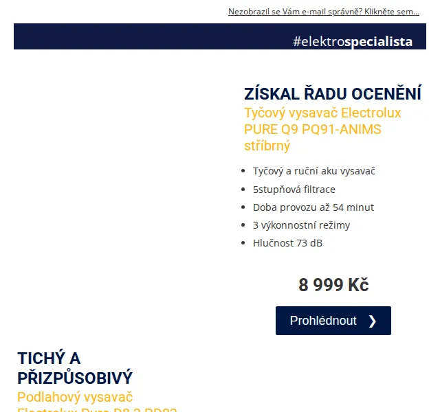 DATART: Sleva na vysavače Electrolux – červen 2026 | Nuslet.cz