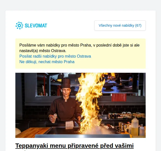 Slevomat: Teppanyaki menu pro 2 osoby – červen 2026 | Nuslet.cz