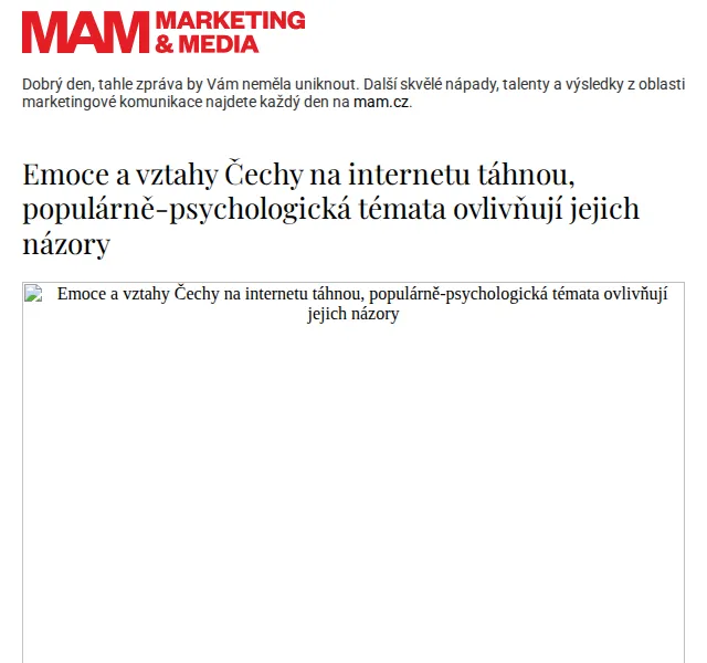 Marketing & Media: Emoce a vztahy táhnou Čechy – červen 2026 | Nuslet.cz