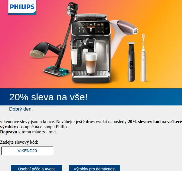 Philips: 20% sleva na vše – září 2023 | Nuslet.cz