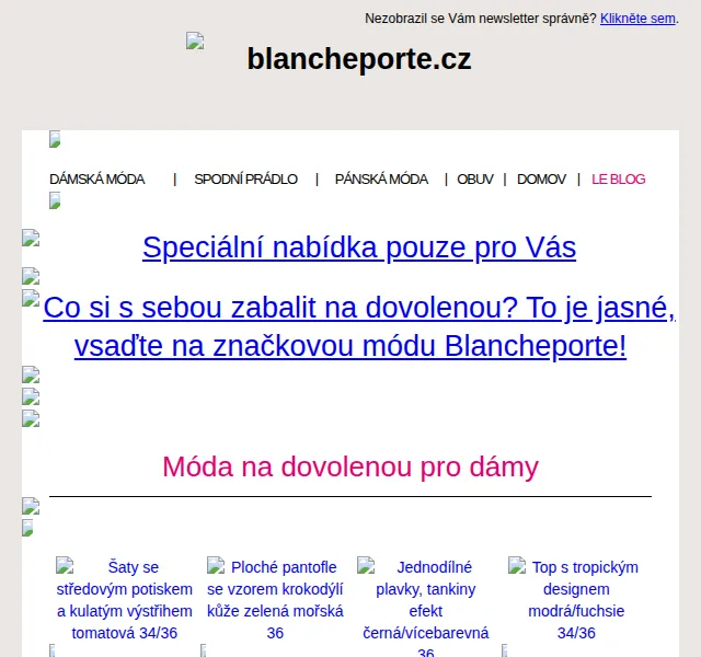 Blancheporte: Dovolenková móda se slevami až 75 % – červen 2026 | Nuslet.cz
