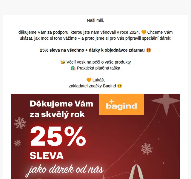 Bagind: 25% sleva + dárky zdarma – červen 2026 | Nuslet.cz
