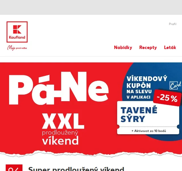 Kaufland: XXL prodloužený víkend s potravinami – červenec 2026 | Nuslet.cz