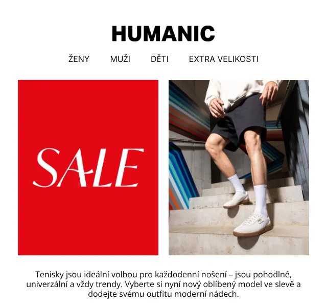 HUMANIC: Tenisky Nike, Adidas, Puma až -40 % | Červenec 2026