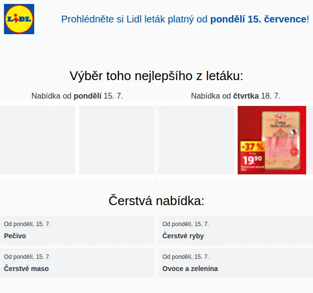 Lidl: Výběr oblíbených produktů za skvělé ceny – červenec 2026 | Nuslet.cz