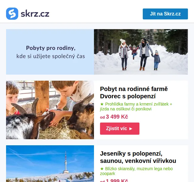 Skrz.cz: Rodinné pobyty od 1 825 Kč – červenec 2026 | Nuslet.cz