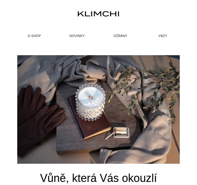 KLIMCHI: Hobnail skleněné svíčky a džbány – červen 2026 | Nuslet.cz