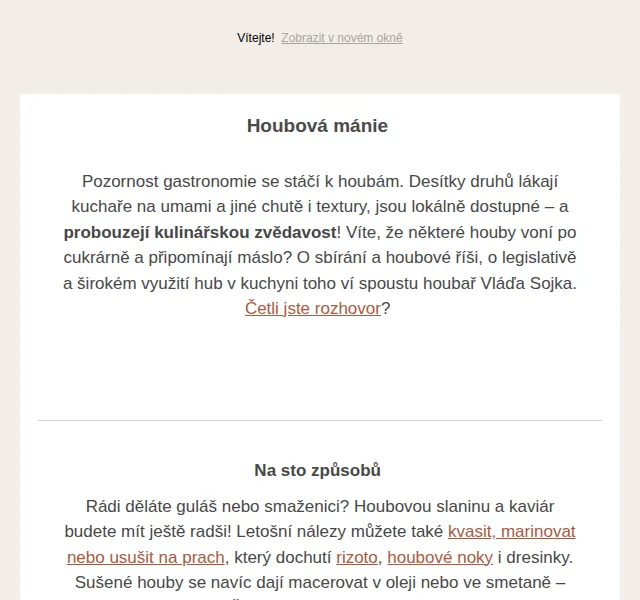 Jídlo a radost: Houbová mánie – červen 2026 | Nuslet.cz