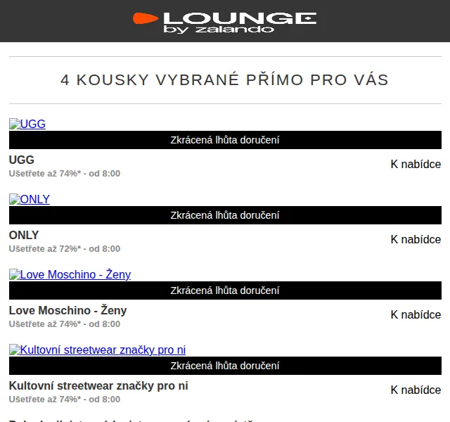Lounge by Zalando: UGG, ONLY, Love Moschino – sleva až 75 % | Nuslet.cz