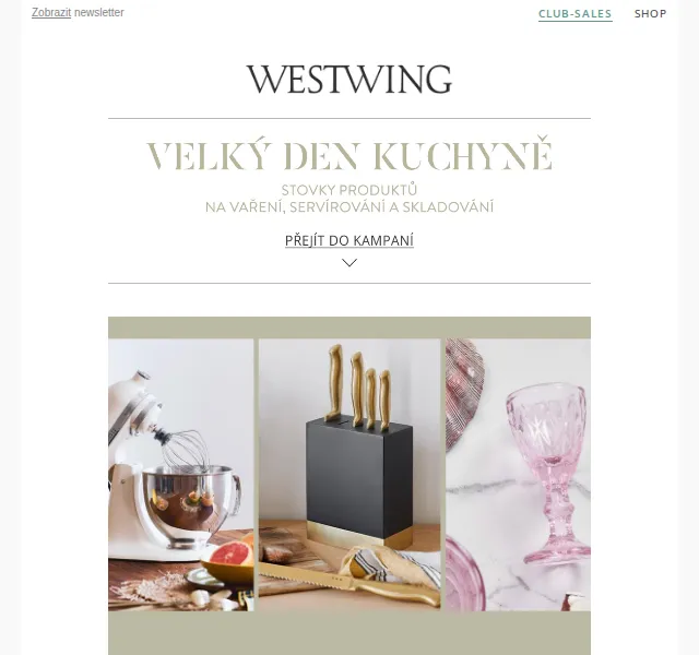 Westwing: Velký den kuchyně – stovky produktů do kuchyně – červen 2026 | Nuslet.cz