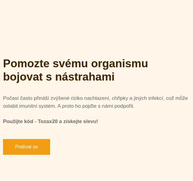 Tozax CZ: sleva 20 % na doplňky stravy – červenec 2026 | Nuslet.cz