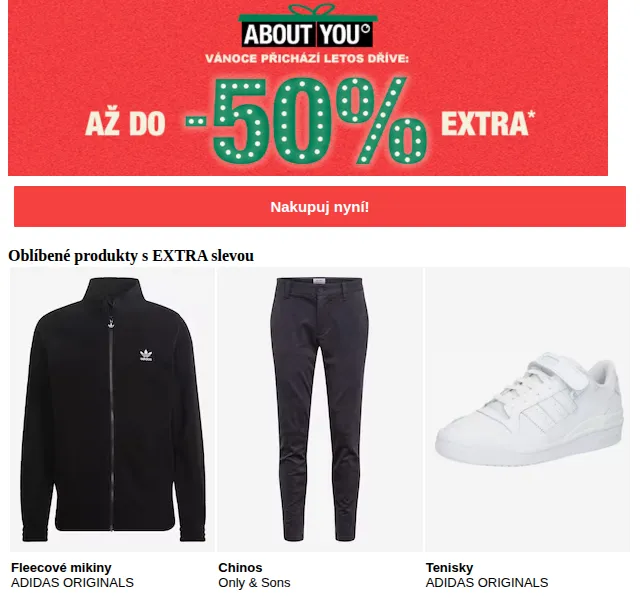 ABOUT YOU: Extra sleva až -50 % na tisíce produktů – červenec 2026 | Nuslet.cz