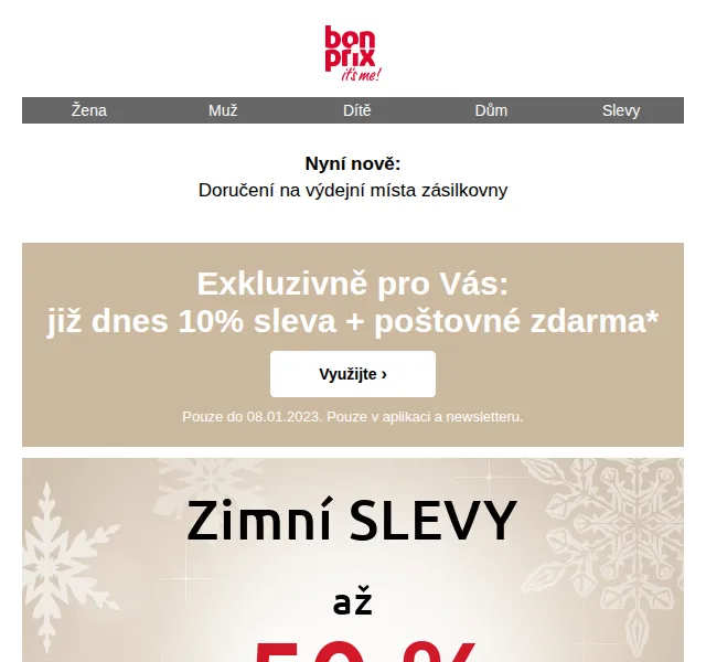 Bonprix: sleva 10 % + poštovné zdarma – červenec 2026 | Nuslet.cz