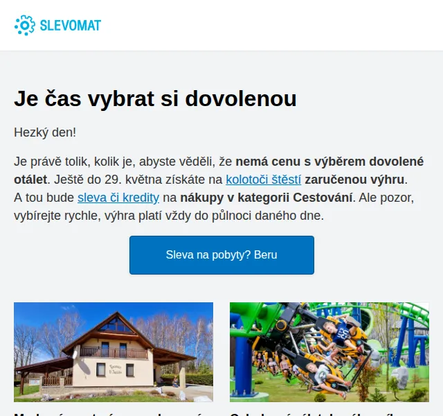 Slevomat: Kolotoč štěstí se slevami na pobyty – červenec 2026 | Nuslet.cz