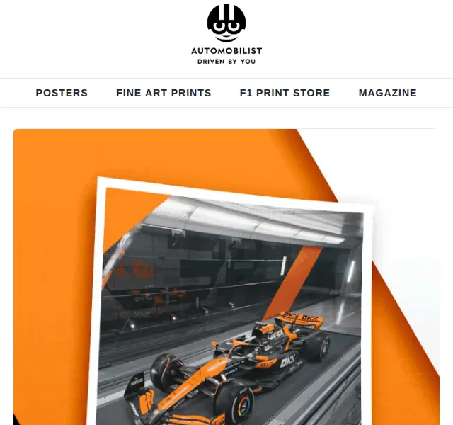 Automobilist: McLaren MCL38 plakáty a F1 printy – červenec 2026 | Nuslet.cz