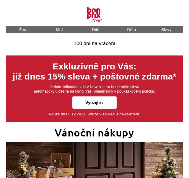 bonprix: 15% sleva + poštovné zdarma – prosinec 2021 | Nuslet.cz