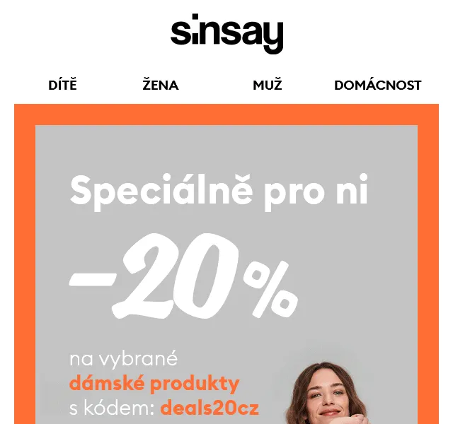 Sinsay: -20% na vybrané dámské produkty – červen 2026 | Nuslet.cz