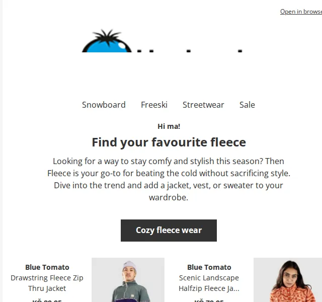 BLUE TOMATO: Fleece streetwear od 1 290 Kč – červenec 2026 | Nuslet.cz