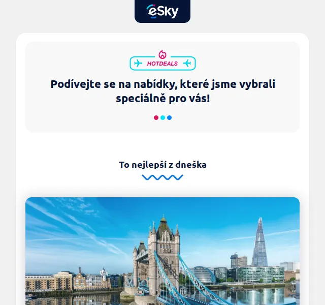 eSky: Londýn od 932 Kč, Florencie od 1900 Kč – červen 2026 | Nuslet.cz