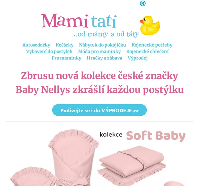 Mamitati.cz: Dětská výbava Baby Nellys a sleva 20 % – červen 2026 | Nuslet.cz