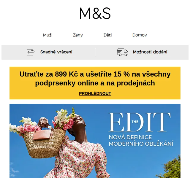 Marks and Spencer: 15% na všechny podprsenky – květen 2026 | Nuslet.cz