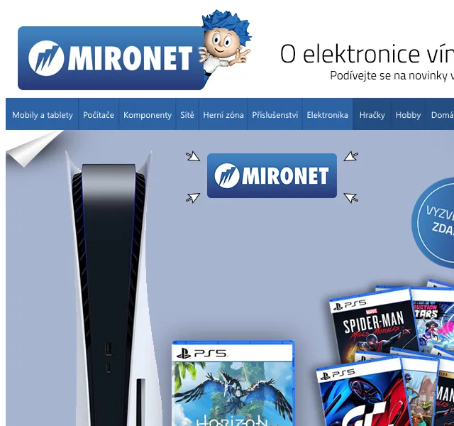 Mironet: Playstation 5 – limitovaná nabídka – červen 2026 | Nuslet.cz