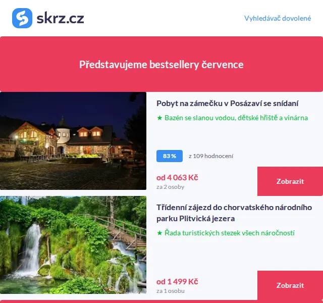 Vánoce na Skrz: dovolená v ČR i u moře od 1 290 Kč – červenec 2026 | Nuslet.cz