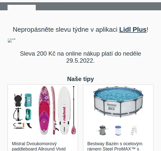 Lidl: Sleva 200 Kč s aplikací Lidl Plus – červen 2026 | Nuslet.cz