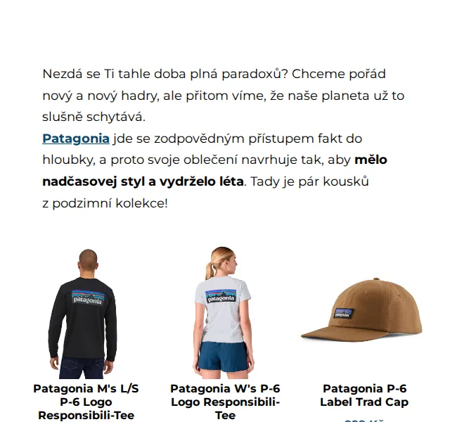 SNOWBOARD ZEZULA: Patagonia podzimní kolekce – červen 2026 | Nuslet.cz